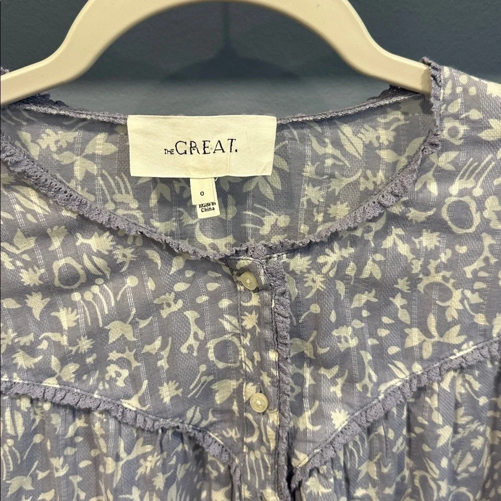 The Great The Folk Tower Prairie Floral Blue White Size Small - Picture 4 of 6